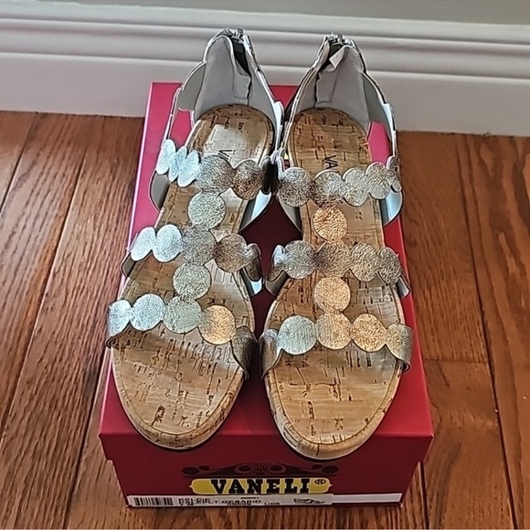 Vaneli Kelcie Palepit Gesakid Sandals Heel Wedges New in Box - Picture 5 of 9